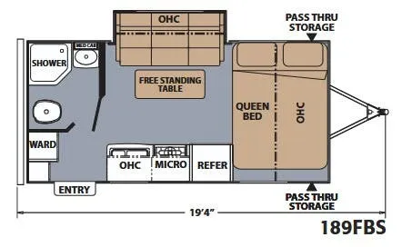 Coachmen Apex 189FBS floor plan