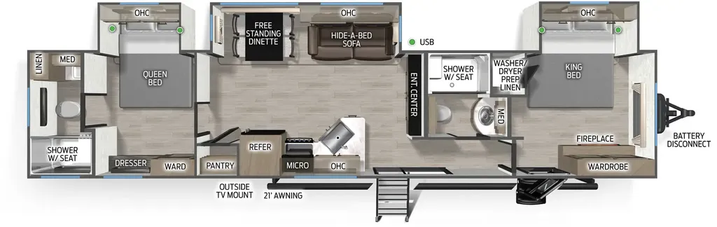 2026 Forest River Cherokee Timberwolf 39HBA floor plan