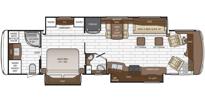 Newmar Dutch Star 3709 floor plan