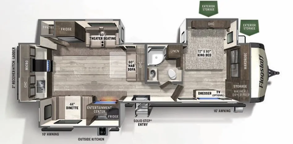 Forest River Flagstaff Classic 832RKSB floor plan