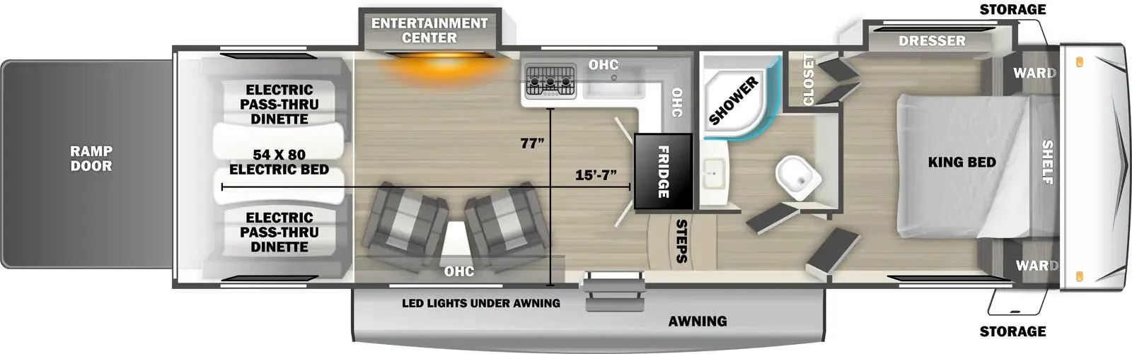 Forest River Shockwave 2800RLT floor plan