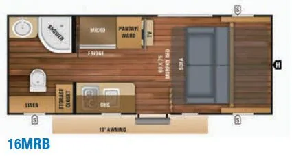 Jayco Hummingbird 16MRB floor plan