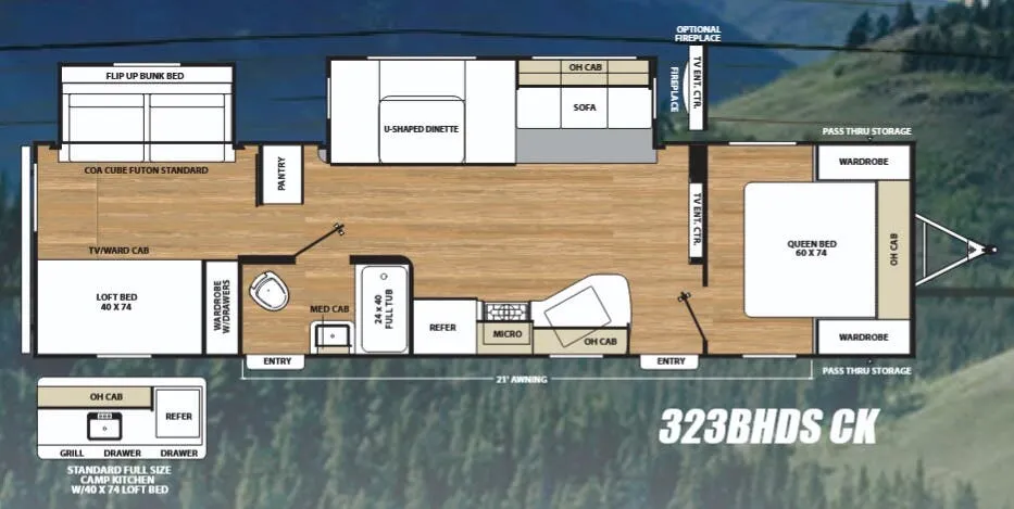 Coachmen Catalina Legacy Edition 323BHDSCK floor plan
