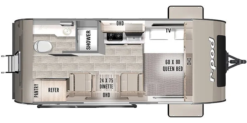 2022 Forest River R-Pod RP-153 - Floor plan