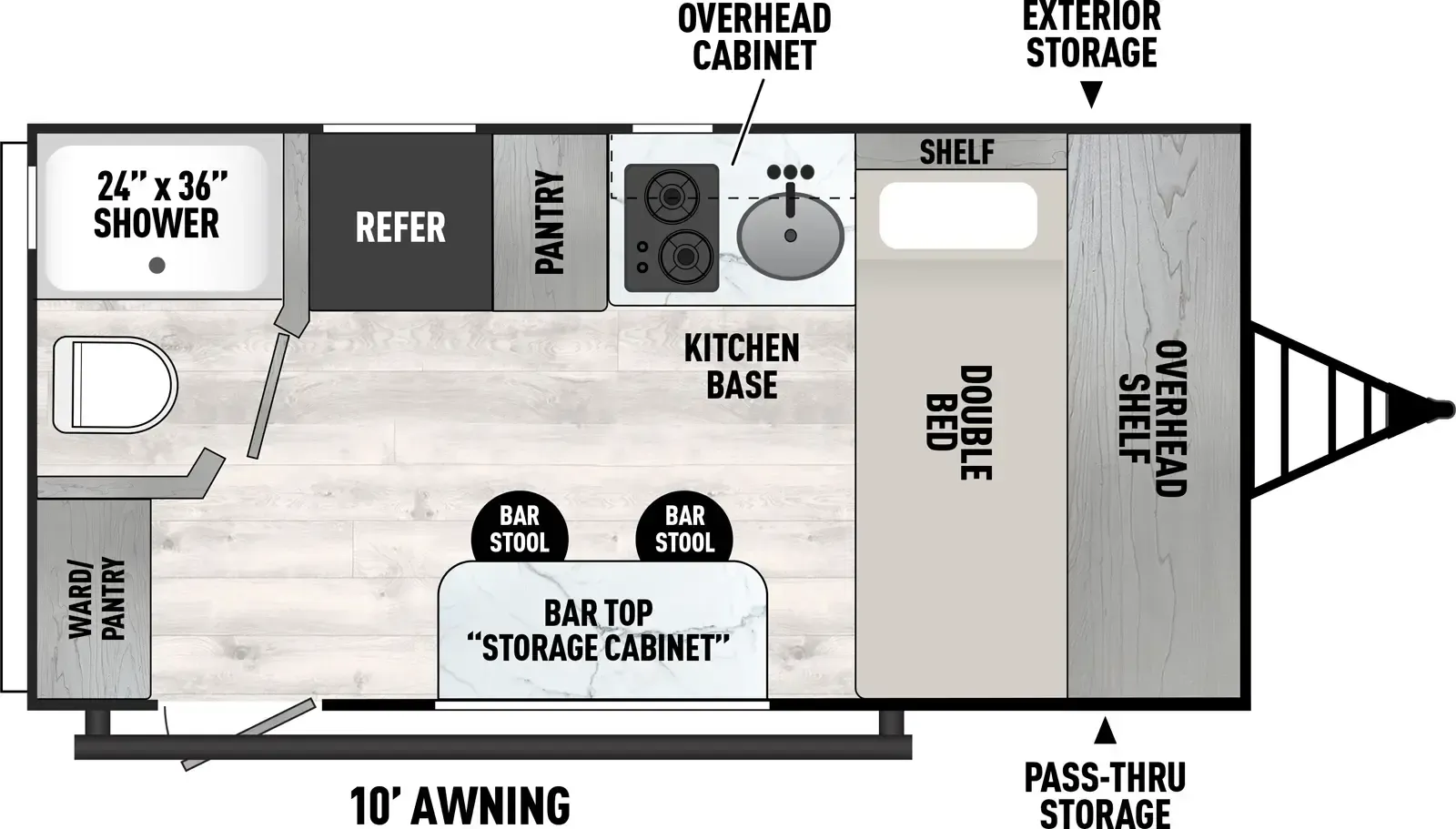 Coachmen Clipper 16CFB floor plan