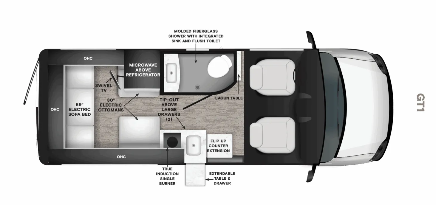 Tiffin GT1 GT1 BASE floor plan