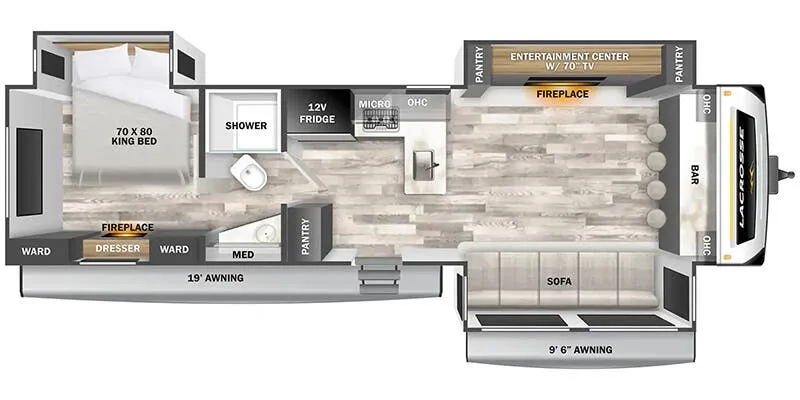 2025 Prime Time LaCrosse 3450FB - Floor plan