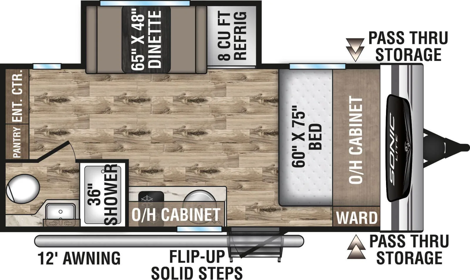 Venture RV Sonic Lite SL169VMK floor plan