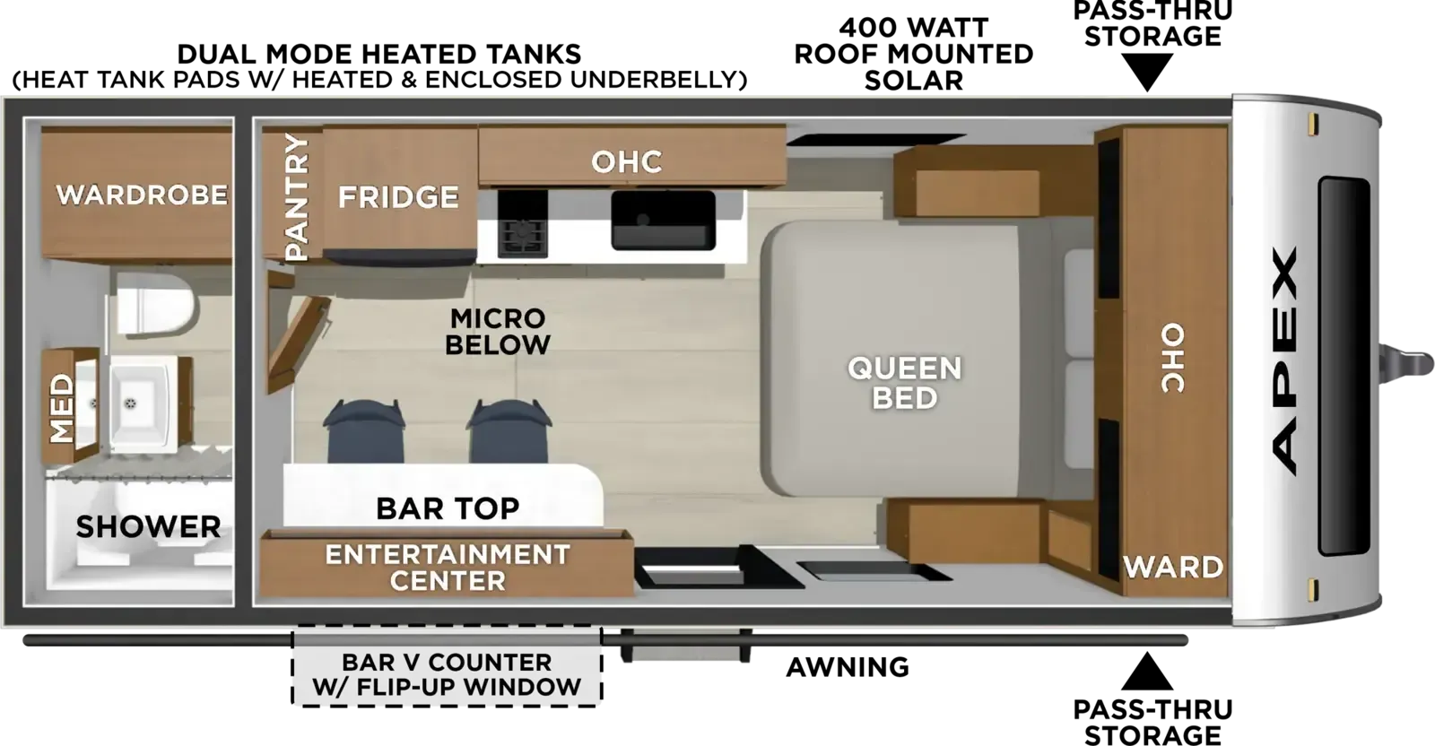 Coachmen Apex Nano 181RB floor plan