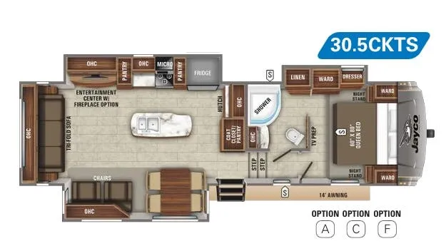 Jayco Eagle HT 30.5CKTS floor plan