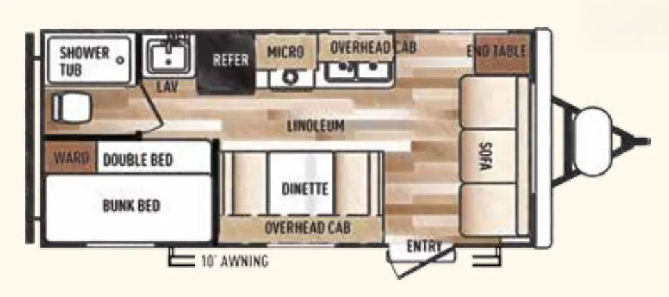 Forest River Salem Cruise Lite 181BHXL floor plan