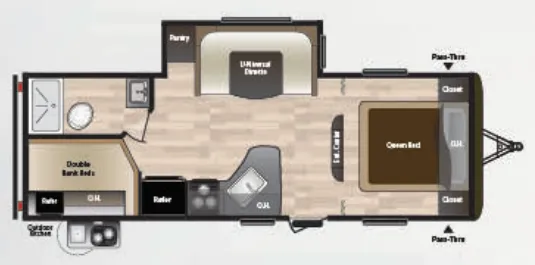 Keystone Hideout 24BHSWE floor plan