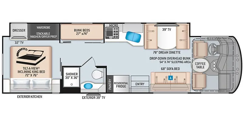 Thor Motor Coach Miramar 34.6 floor plan