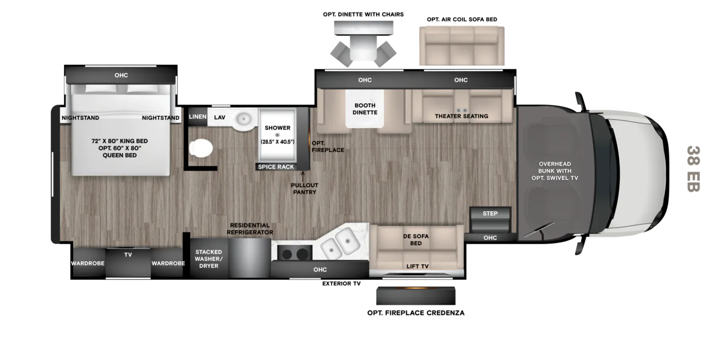Tiffin Allegro Bay 38 EB floor plan