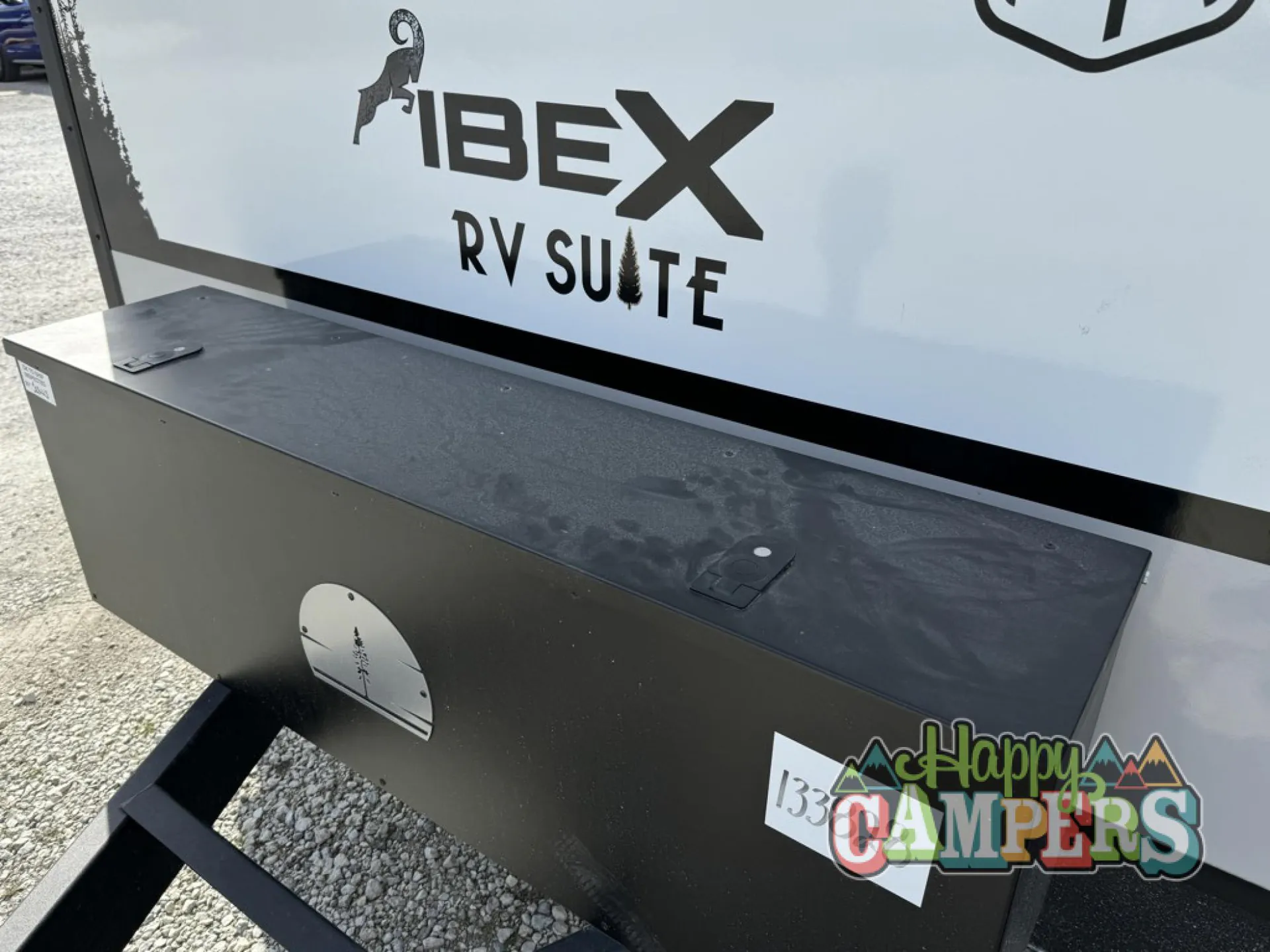 2025 Forest River IBEX RV Suite RVS3 — Exterior-installed front storage box is the primary subject