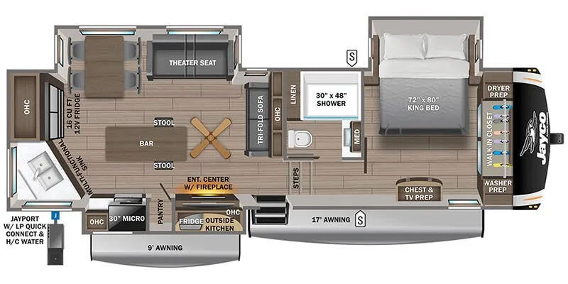 2025 Jayco Eagle 319MLOK - Floor plan
