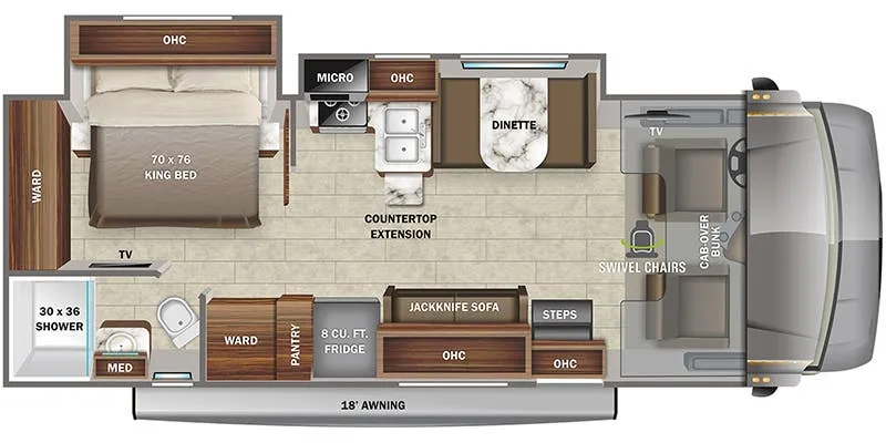 2022 Jayco Greyhawk 27U - Floor plan