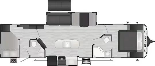 Keystone Bullet Premium 330BHS floor plan