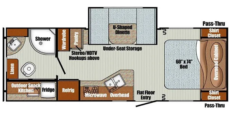 2026 Gulf Stream RV Vista Cruiser 23FBS - Floor plan