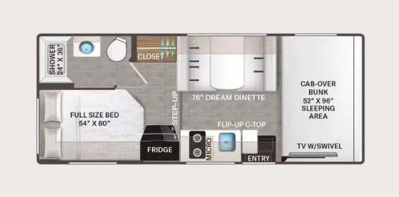 Thor Motor Coach Geneva 21VT floor plan