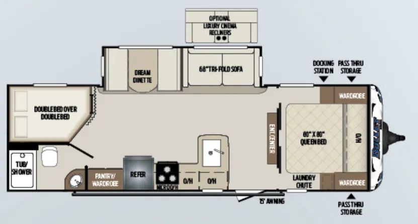 Keystone Bullet 273BHS floor plan