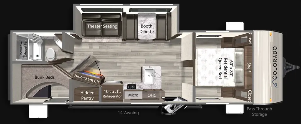 2025 Dutchmen Colorado 270BHC floor plan