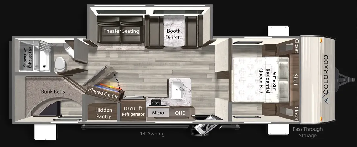2025 Dutchmen Colorado 270BHC - Floor plan
