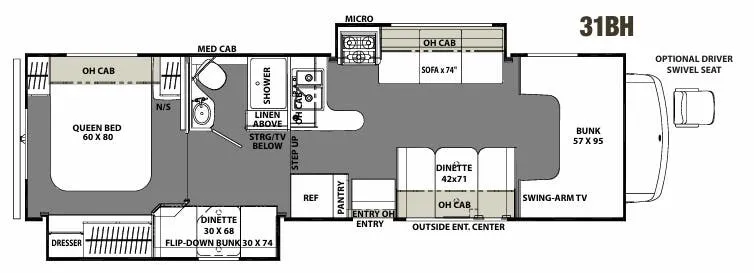 Coachmen Freelander Premier 31BH floor plan