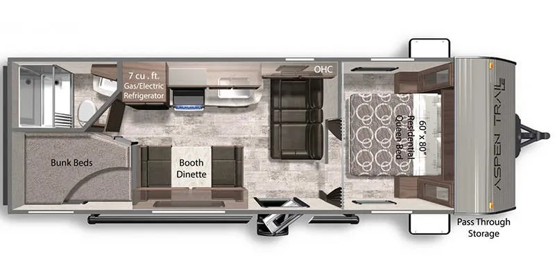 2022 Dutchmen Aspen Trail LE 25BH floor plan
