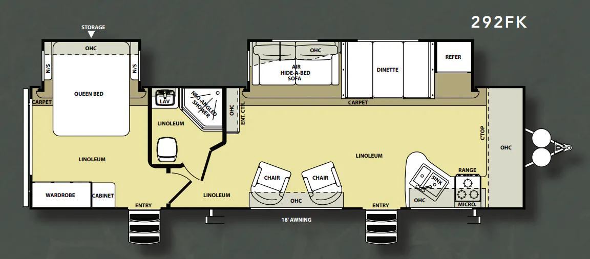 Forest River Salem Hemisphere Lite 292FK floor plan