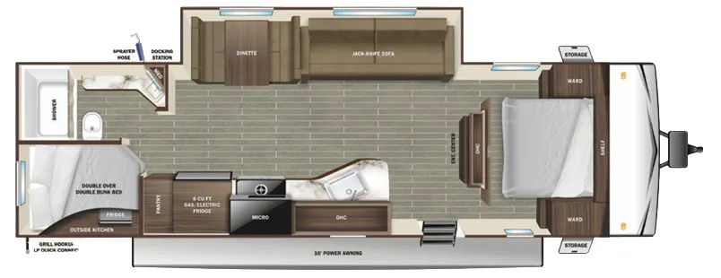 Starcraft Autumn Ridge 26BHS floor plan