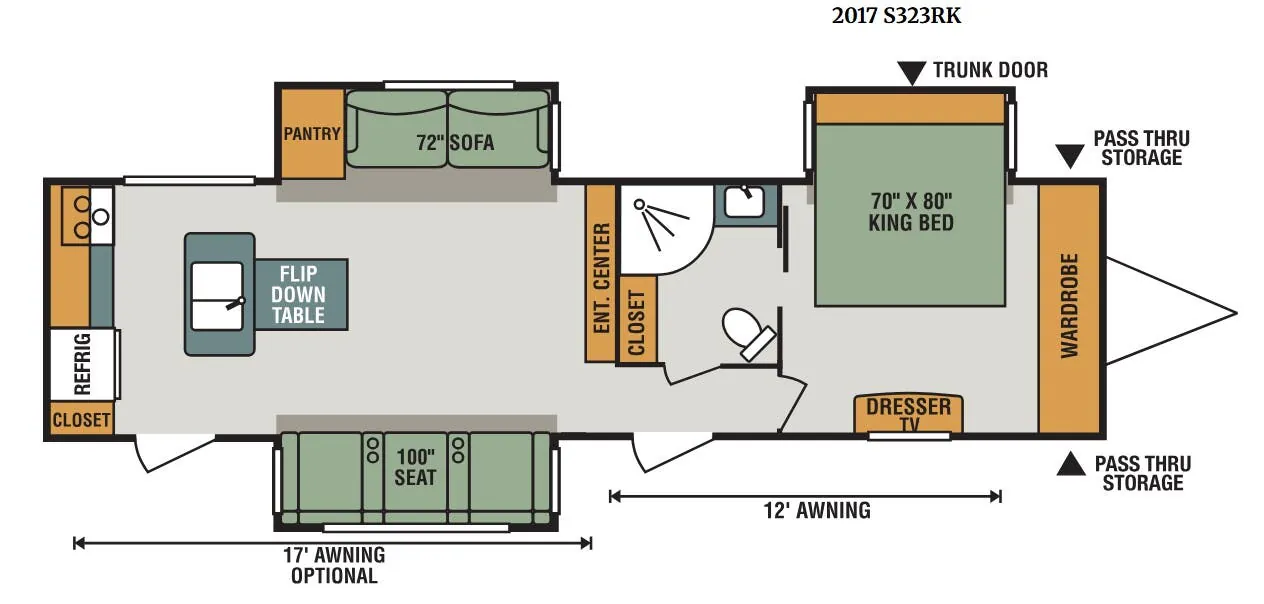 K-Z Spree S323RK floor plan