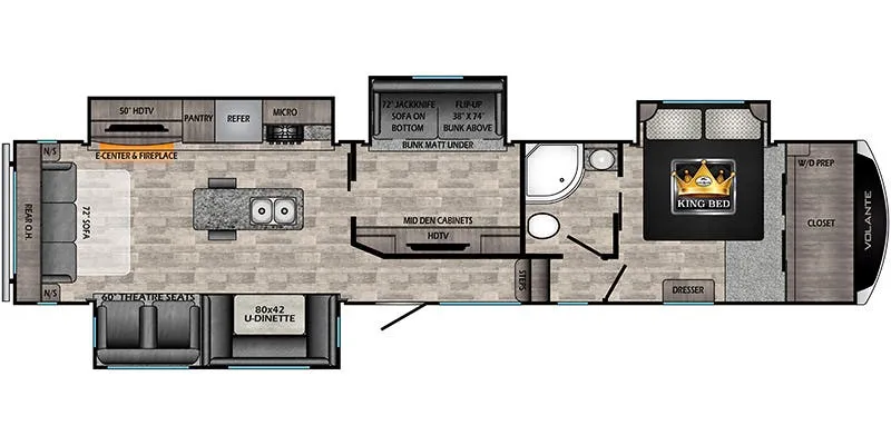 CrossRoads Volante VL375MD floor plan