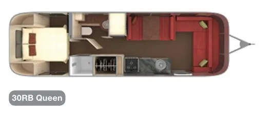 Airstream International Serenity 30RB QUEEN floor plan