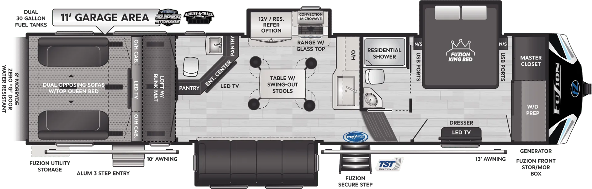 2026 Keystone Fuzion 373 - Floor plan