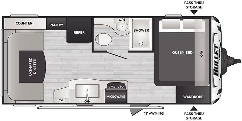 Keystone Bullet Classic East 1900RD floor plan