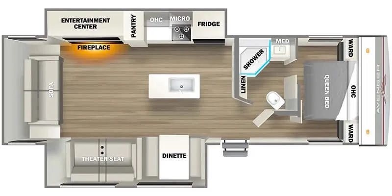 2025 Prime Time Avenger 28REI - Floor plan
