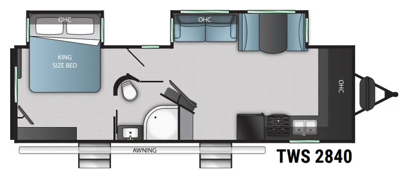 Cruiser RV Twilight Signature TWS 2840 floor plan