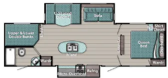 Gulf Stream Conquest Supreme 288ISL floor plan