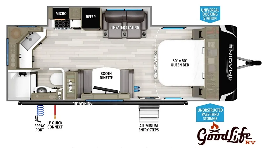 2026 Grand Design Imagine XLS 22MLE - Floor plan