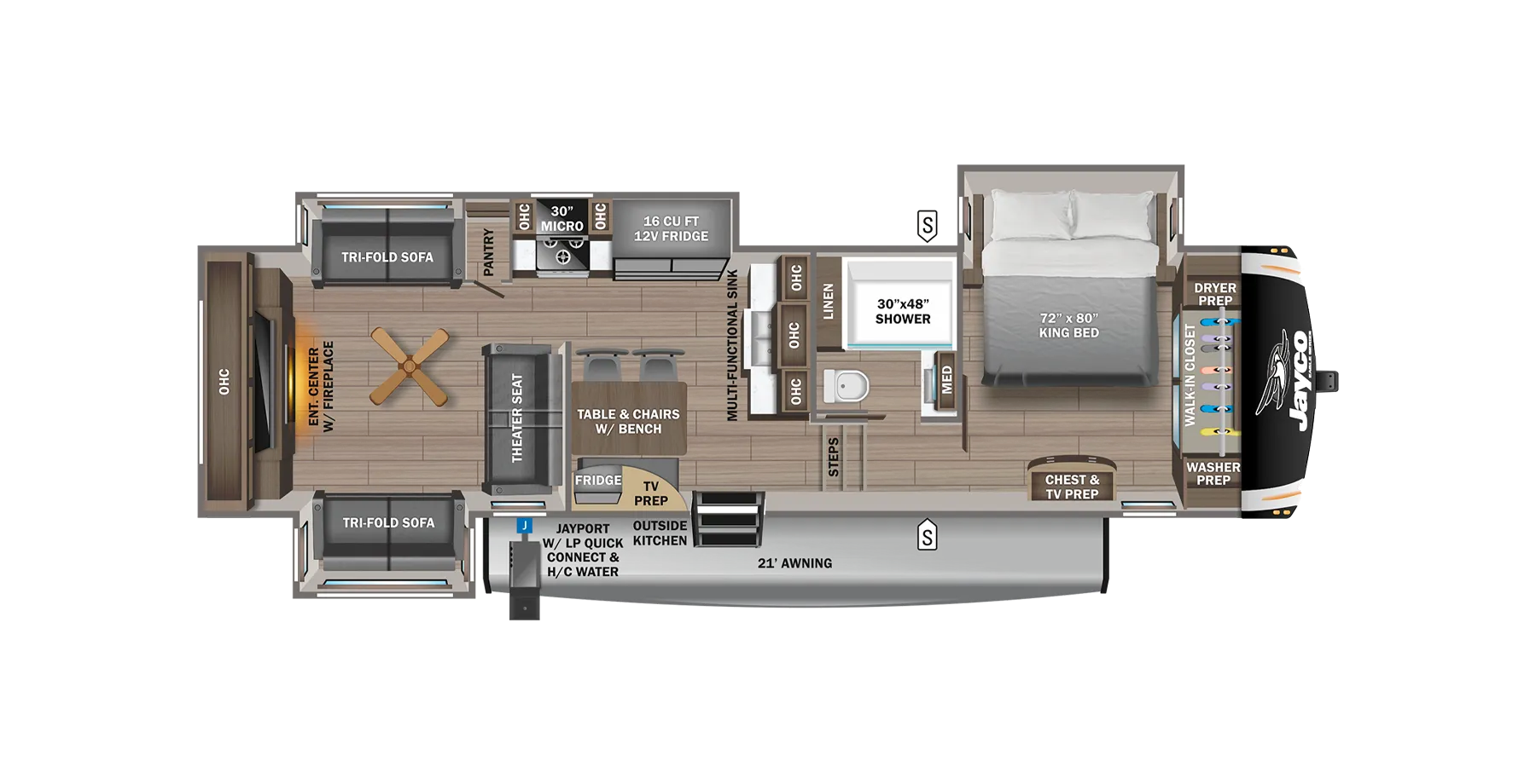 Jayco Eagle Fifth Wheels 335RDOK floor plan