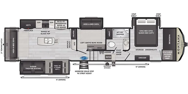 2022 Keystone Montana High Country 385BR - Floor plan