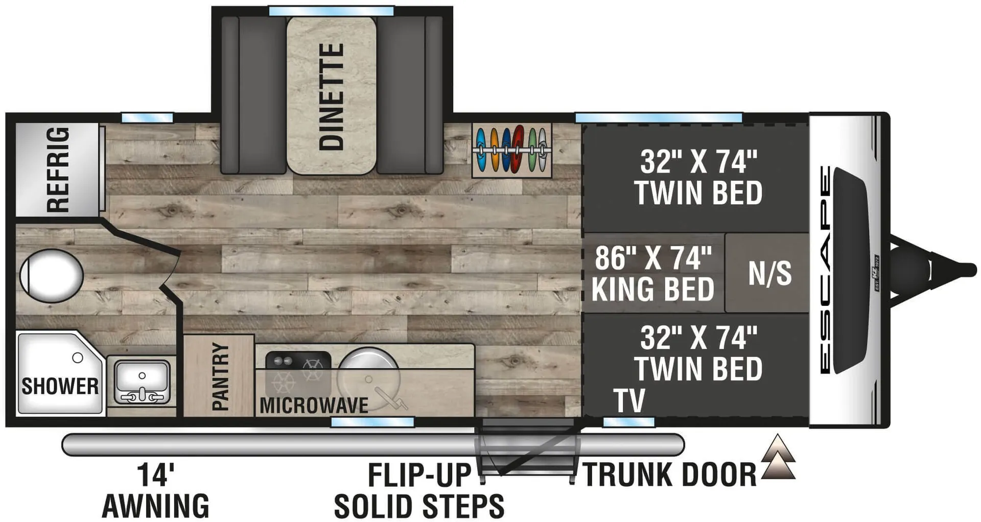 K-Z Escape E201TB floor plan