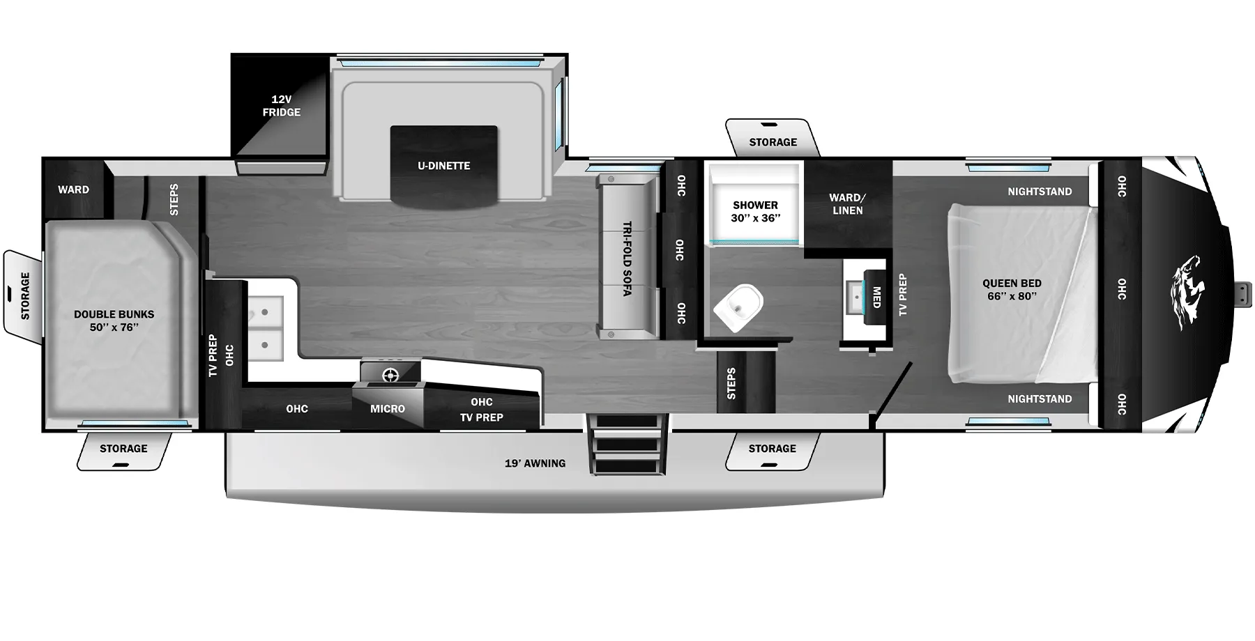 Highland Ridge Open Range Roamer Light Duty 28DBSS floor plan
