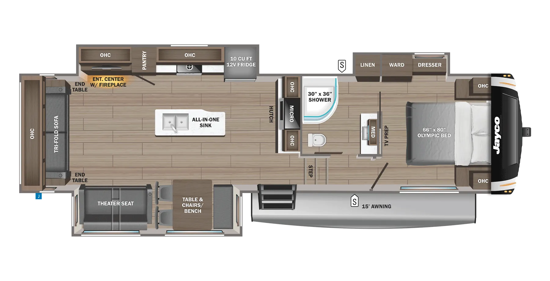 Jayco Eagle HT Fifth Wheels 30CRT floor plan