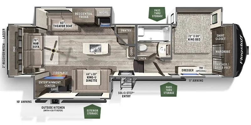 2022 Forest River Flagstaff Classic 8529CSB floor plan