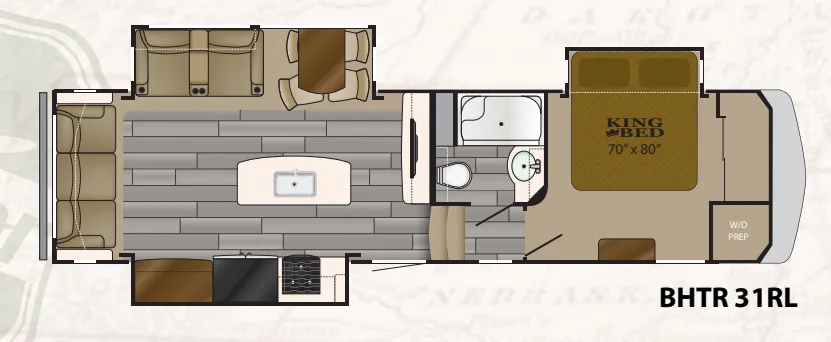Heartland Bighorn Traveler 31RL floor plan