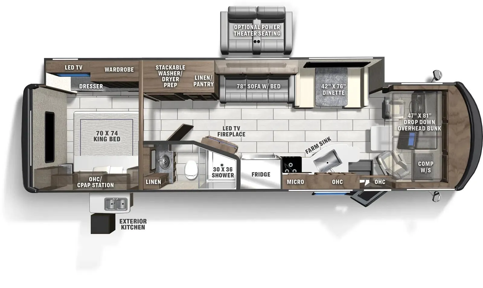 2025 Coachmen Mirada 33SS - Floor plan