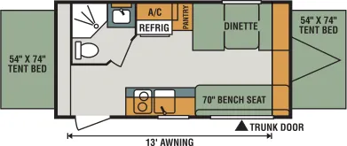 K-Z Sportsmen Classic 160RBT floor plan