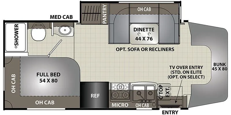 Coachmen Prism Elite 24CBE floor plan